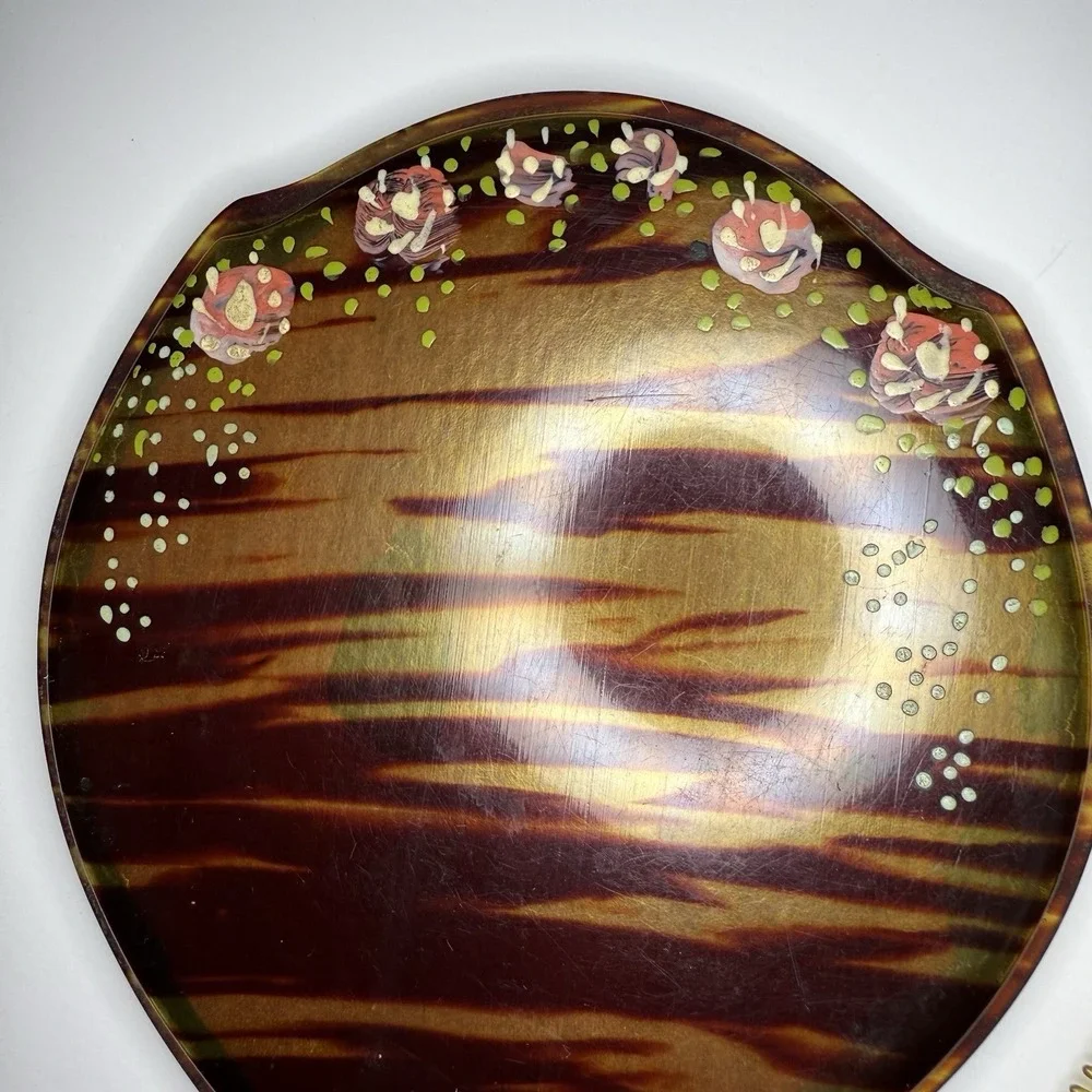 Antique Victorian Faux Tortoise Shell Celluloid Handled Mirror‎ Brush Vanity 8